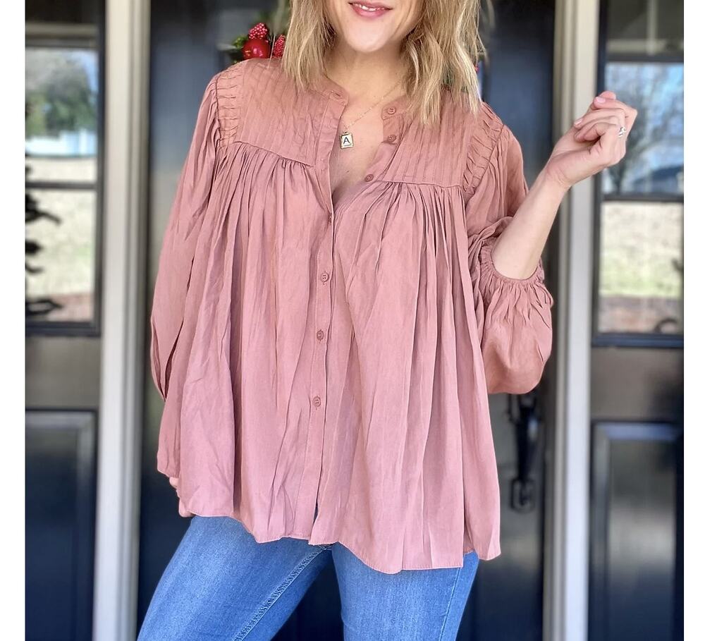 Pink Boho Blouse